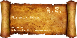 Minarik Róza névjegykártya